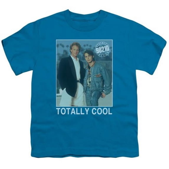 Trevco 90210-Totally Cool - Short Sleeve Youth 18-1 Tee - Turquoise, Medium