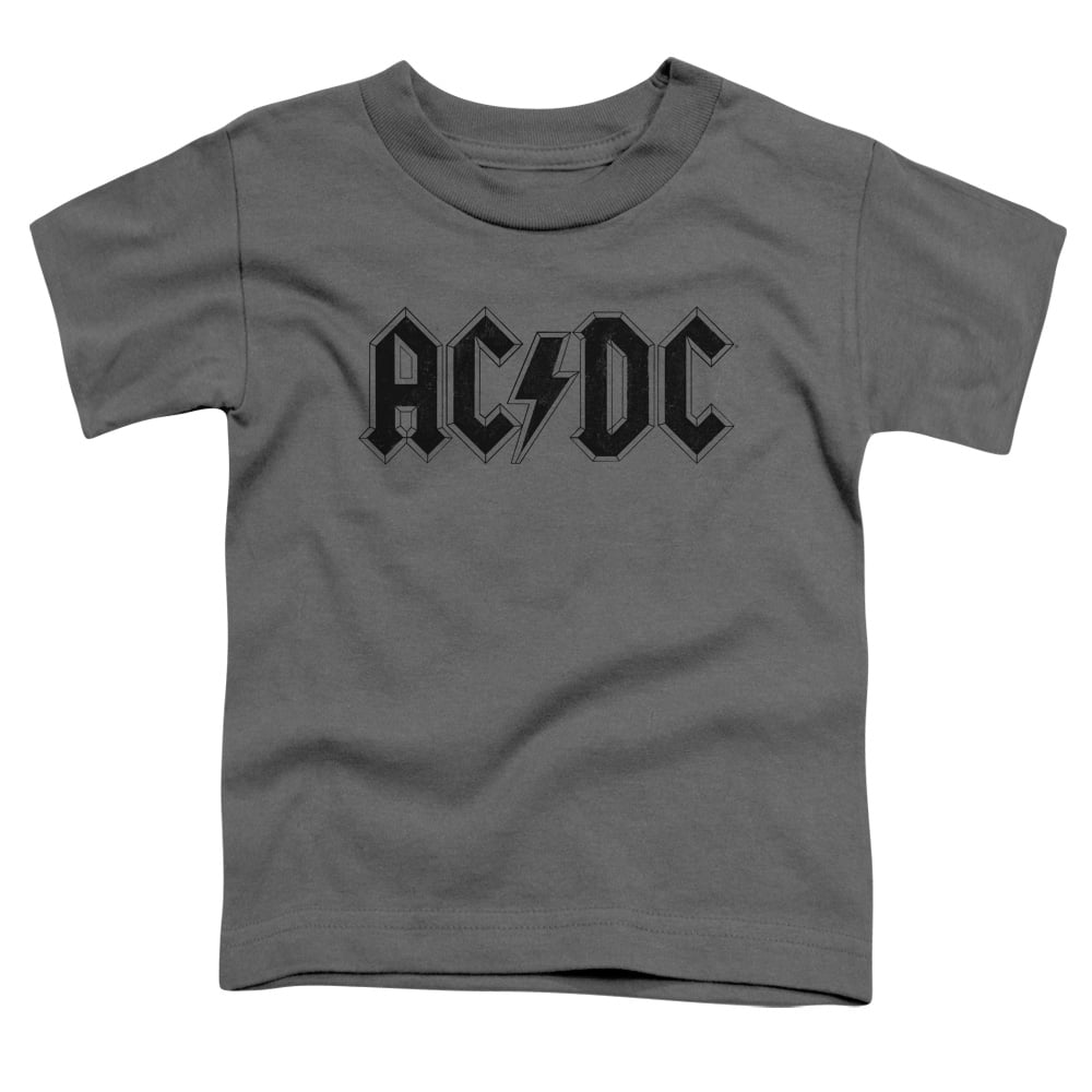 Little Boys' AC/DC Worn Logo Childrens T-shirt 3T Charcoal - Walmart.com