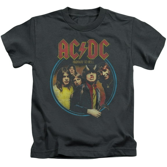 Trevco ACDC101-KT-1 ACDC Highway to Hell-S by S Juvenile Short Sleeve Shirt, Charcoal - Small 4