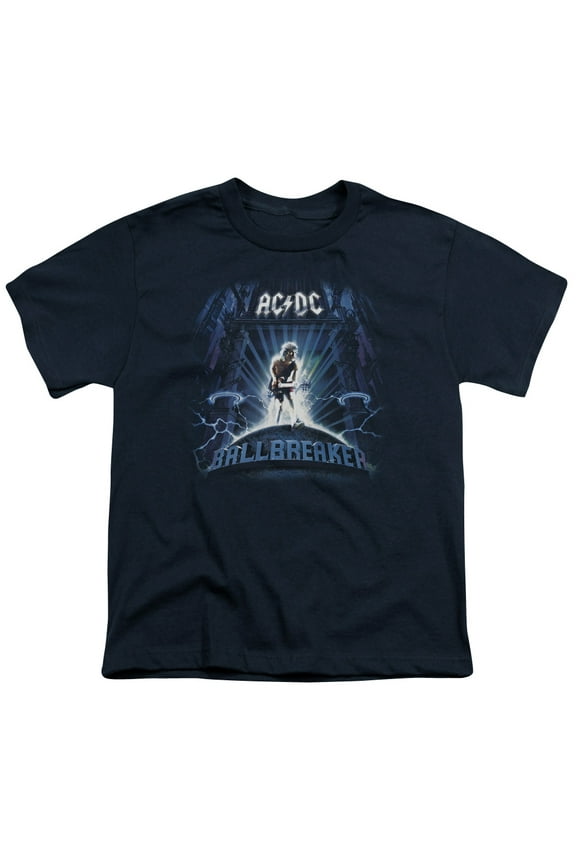 ACDC111-YT-2 ACDC Ballbreaker-S by S Youth Short Sleeve Shirt, Navy - Medium