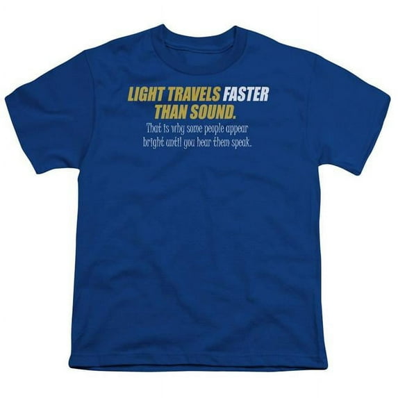 Trevco ATA1103-YT-1 Faster Than Sound-Short Sleeve Youth 18-1 T-Shirt, Royal Blue - Small
