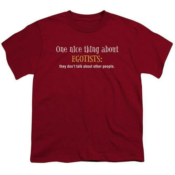 Trevco ATA1649-YT-2 Egotists-Short Sleeve Youth 18-1 T-Shirt, Cardinal - Medium