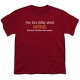 thumbnail image 1 of Trevco ATA1649-YT-4 Egotists-Short Sleeve Youth 18-1 T-Shirt, Cardinal - Extra Large, 1 of 1