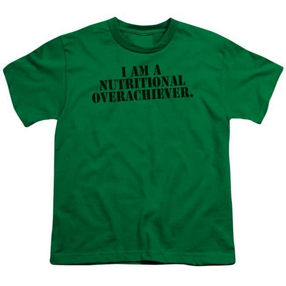 Trevco ATA1755-YT-3 Nutritional Overachiever-Short Sleeve Youth 18-1 T-Shirt, Kelly Green - Large