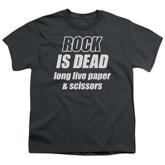 Trevco ATA2012-YT-4 Rock Is Dead-Short Sleeve Youth 18-1 T-Shirt, Charcoal - Extra Large