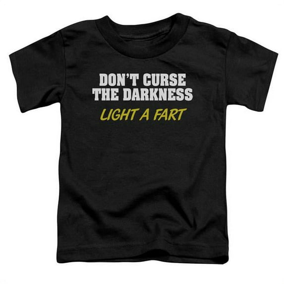 Trevco ATA2165-TT-1 Dont Curse Darkness-Short Sleeve Toddler T-Shirt, Black - Small 2T