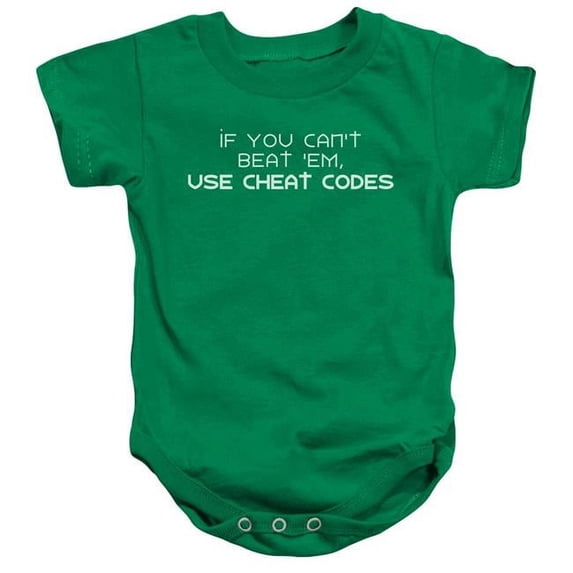 Trevco ATA2277-SS-4 Cheat Codes-Infant Snapsuit, Kelly Green - Extra Large - 24 Month