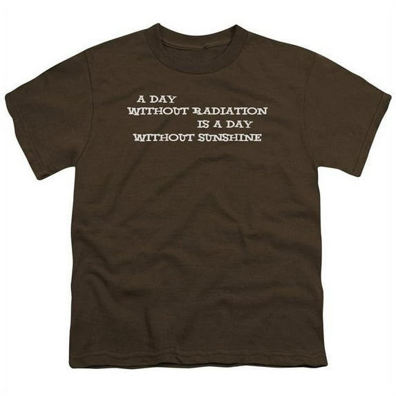 Trevco ATA604-YT-3 Day Without Radiation-Short Sleeve Youth 18-1 T-Shirt, Coffee - Large