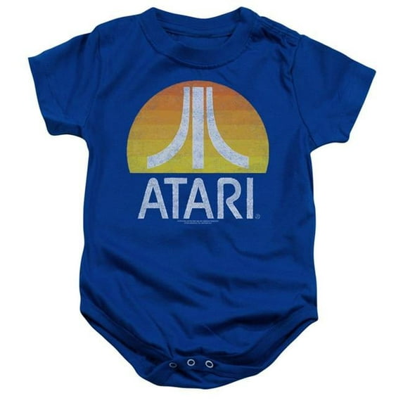 Trevco ATRI107-SS-4 Atari & Sunrise Eroded Infant Cotton Snapsuit, Royal Blue - Extra Large - 24 Months