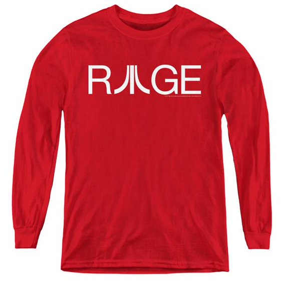 Trevco ATRI169-YL-4 Atari & Rage-Youth Long Sleeve Tee, Red - Extra Large