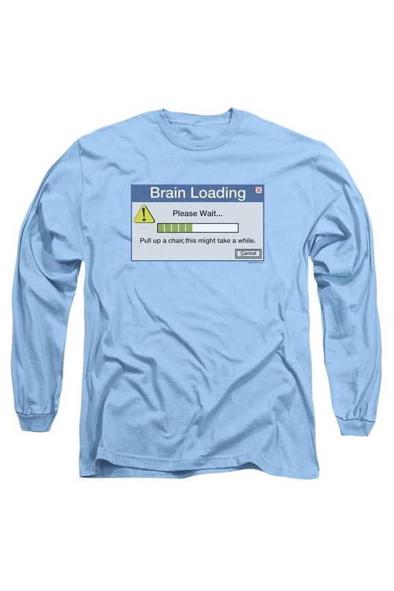 ATY322-AL-1 Brain Loading-Long Sleeve Adult T-Shirt, Carolina Blue - Small