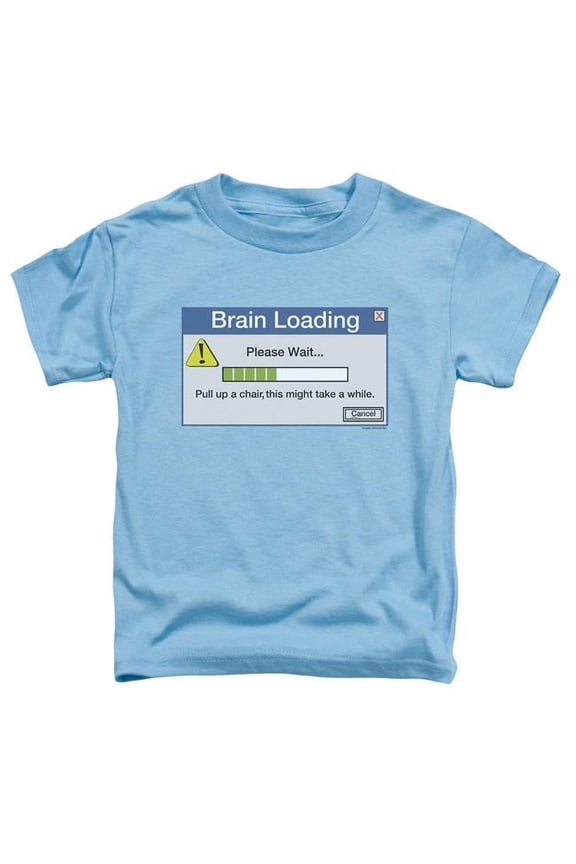 ATY322-TT-2 Brain Loading-S by S Toddler Tee, Carolina Blue - Medium 3T