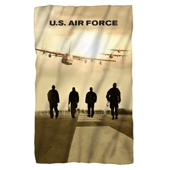 Trevco Air Force Long Walk Fleece Blanket (36x58)
