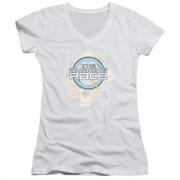Trevco Amazing Race-The Race - Junior Tee - White, Large