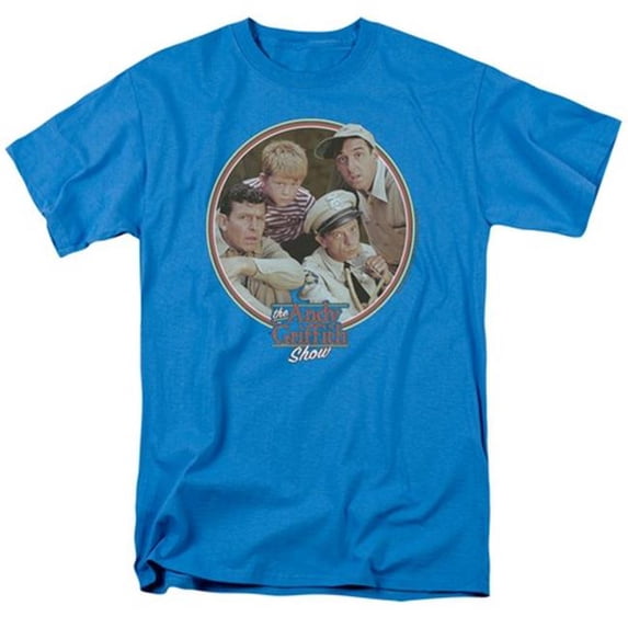 Trevco Andy Griffith-Boys Club - Short Sleeve Adult 18-1 Tee - Turquoise- Medium