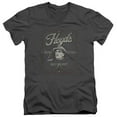 thumbnail image 1 of Trevco  Andy Griffith & Mayberry Floyds Adult Slim Fit Cotton 30-1 V-Neck T-Shirt, Charcoal - Large, 1 of 1