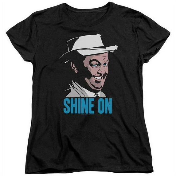Trevco Andy Griffith & Shine on Short Sleeve Cotton Women T-Shirt, Black - Extra Large