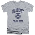 thumbnail image 1 of Trevco  Andy Griffith Show & Mayberry Police Adult Slim Fit Cotton 30-1 V-Neck T-Shirt, Athletic Heather - Medium, 1 of 1