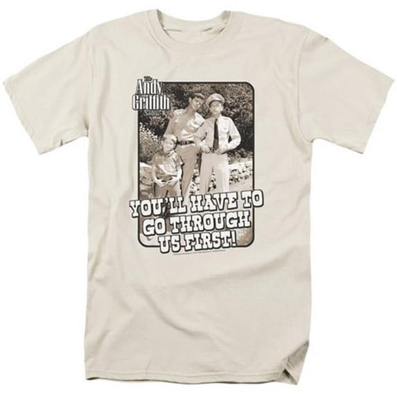 Trevco Andy Griffith-Through Us - Short Sleeve Adult 18-1 Tee - Cream- 3X