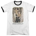 thumbnail image 1 of Trevco  Andy Griffith & Tree Photo Adult Ringer Short Sleeve T-Shirt, White & Black - 2X, 1 of 1