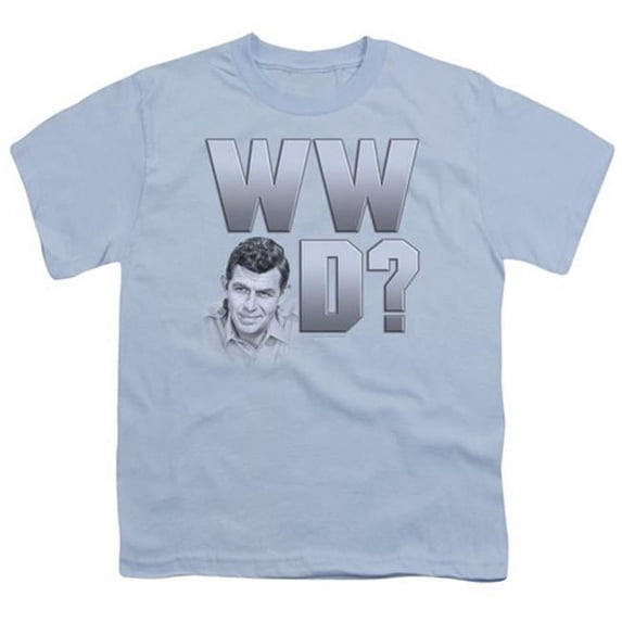 Trevco Andy Griffith-Wwad - Short Sleeve Youth 18-1 Tee - Light Blue- Medium