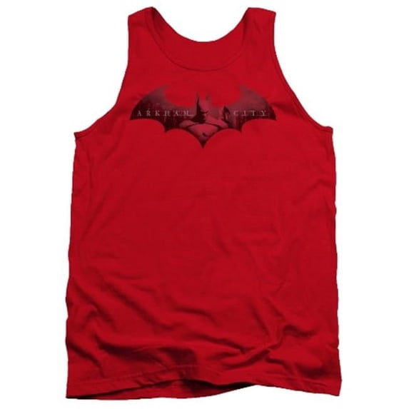 Trevco Arkham City-In The City - Adult Tank Top - Red- Medium