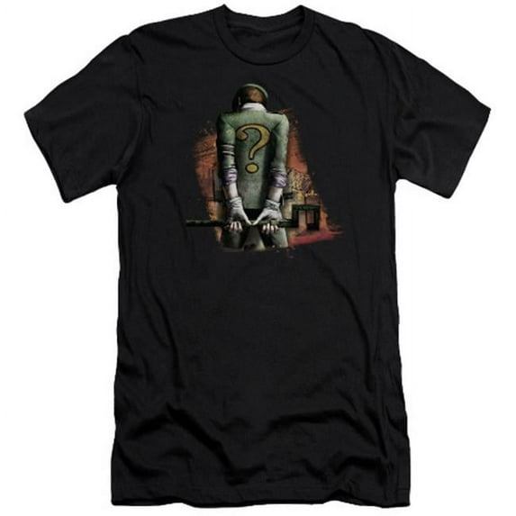 Trevco Arkham City-Riddler Convicted - Short Sleeve Adult 30-1 Tee - Black- Extra Large