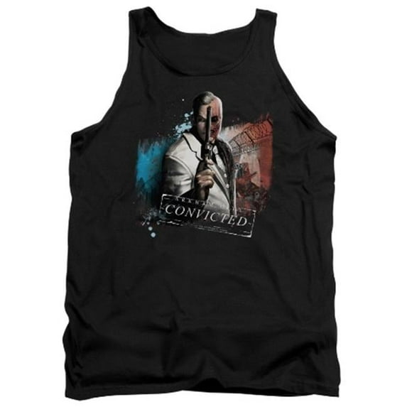 Trevco Arkham City-Two Face - Adult Tank Top - Black- Large