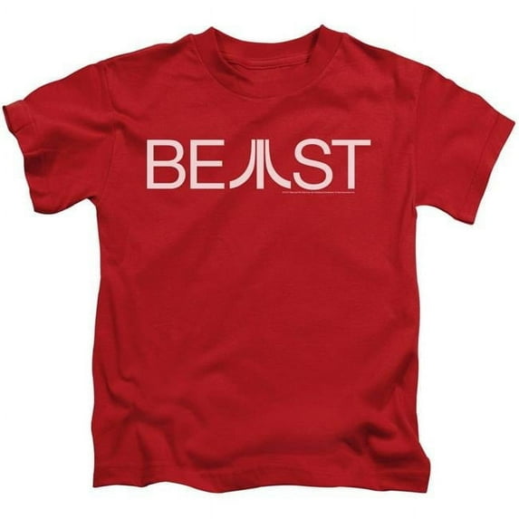 Trevco ATRI159-KT-1 Atari & Beast Juvenile Cotton Short Sleeve 18-1 T-Shirt, Red - Small - 4