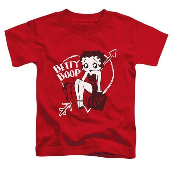 Trevco BB788-TT-3 Betty Boop & Lover Girl - Short Sleeve Toddler Tee, Red - Large 4T