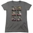 thumbnail image 1 of Trevco BM2003-WT-4 Arkham City & Arkham Lineup Womens Cotton Short Sleeve T-Shirt, Charcoal - Extra Large, 1 of 1