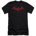 thumbnail image 1 of Trevco BM2011-PSF-5 Arkham City & Red Bat Adult Cotton Premium Canvas Brand Slim Fit 30-1 T-Shirt, Black - 2X, 1 of 1