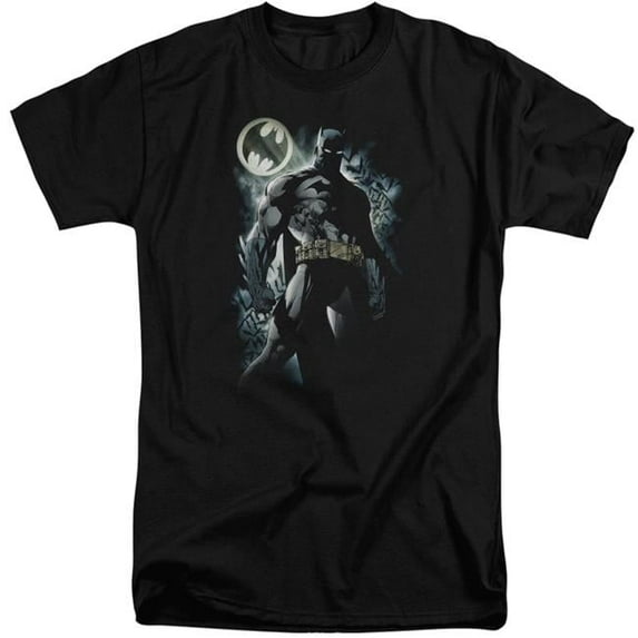 Trevco BM2249-ATT-4 Batman & the Knight Adult Cotton Tall Fit Short Sleeve T-Shirt, Black - Extra Large