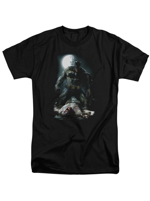 BM2690-ATT-4 Batman Mudhole-S by S Adult Tall Fit Short Sleeve Shirt, Black - Extra Large