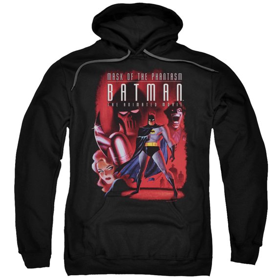 Trevco BM2800-AFTH-4 Batman & Phantasm Cover Adult Pull-Over Hoodie, Black - Extra Large