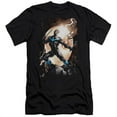 thumbnail image 1 of Trevco BM2801-SF-2 Batman & Nightwing Against Owls Adult Slim Fit Cotton Short Sleeve 30-1 T-Shirt, Black - Medium, 1 of 1