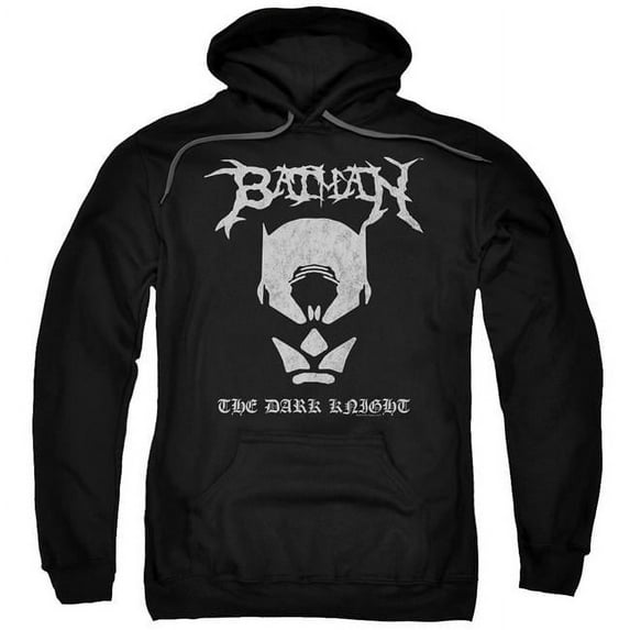 Trevco BM2823-AFTH-6 Batman & Black Metal Batman Adult Pull-Over Hoodie, Black - 3X