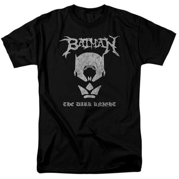 Trevco BM2823-AT-5 Batman & Black Metal Batman Adult Regular Fit Cotton Short Sleeve 18-1 T-Shirt, Black - 2X
