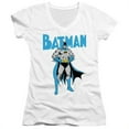 thumbnail image 1 of Trevco  BM2924-JV-3 Batman & Stance-Junior V-Neck T-Shirt, White - Large, 1 of 1