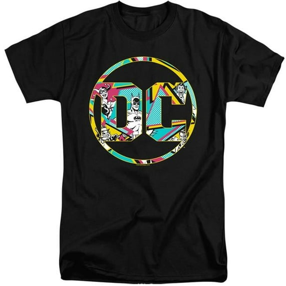 Trevco BM2925-ATT-4 Batman & 80S Bat Logo Short Sleeve Adult Tall 18-1 T-Shirt, Black - Extra Large