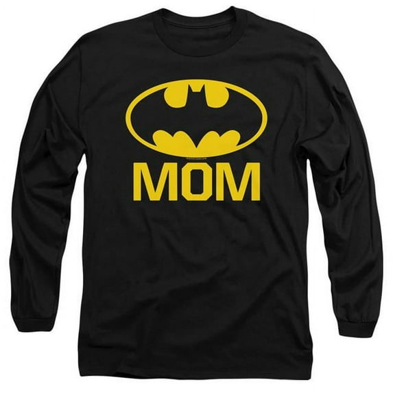 Trevco BM2951-AL-4 Batman Bat Mom Long Sleeve Adult 18-1 T-Shirt, Black - Extra Large