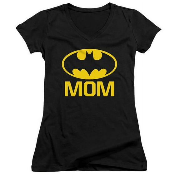 Trevco BM2951-JV-5 Batman Bat Mom Junior V-Neck T-Shirt, Black - 2X