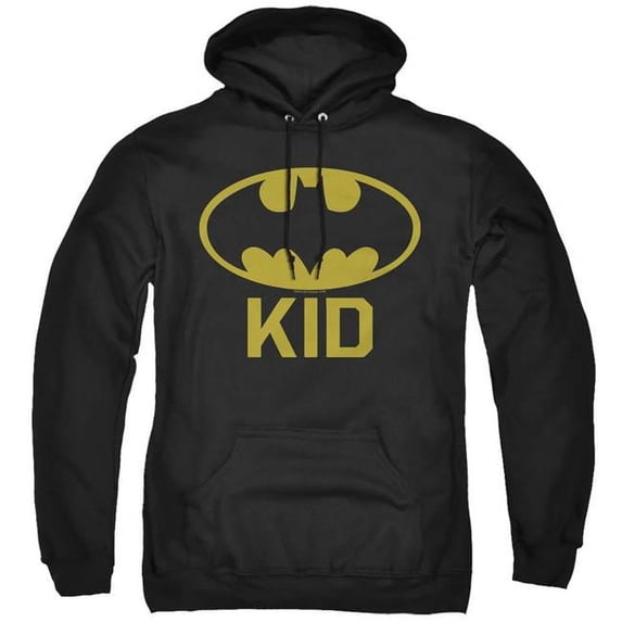 Trevco BM2952-AFTH-2 Batman Bat KID Adult Pull-Over Hoodie, Black - Medium
