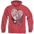 thumbnail image 1 of Trevco BOP113-AHH-1 Birds of Prey & Heart Harley-Adult Heather Hoodie, Red - Small, 1 of 1