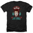 thumbnail image 1 of Trevco BOWIE106-HA-6 David Bowie & Ziggy Heads-Adult Heather T-Shirt, Black - 3X, 1 of 1