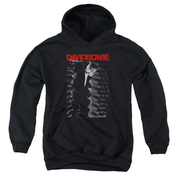 Trevco BOWIE109-YFTH-1 David Bowie Station to Station-Youth Pull-Over Hoodie, Black - Small