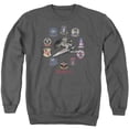 thumbnail image 1 of Trevco  BSG & Badges Adult Crewneck Sweatshirt, Charcoal - 3X, 1 of 1