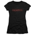 thumbnail image 1 of Trevco  BSG Battered Logo-S by S Junior Sheer Cap Sleeve Shirt, Black - Large, 1 of 1
