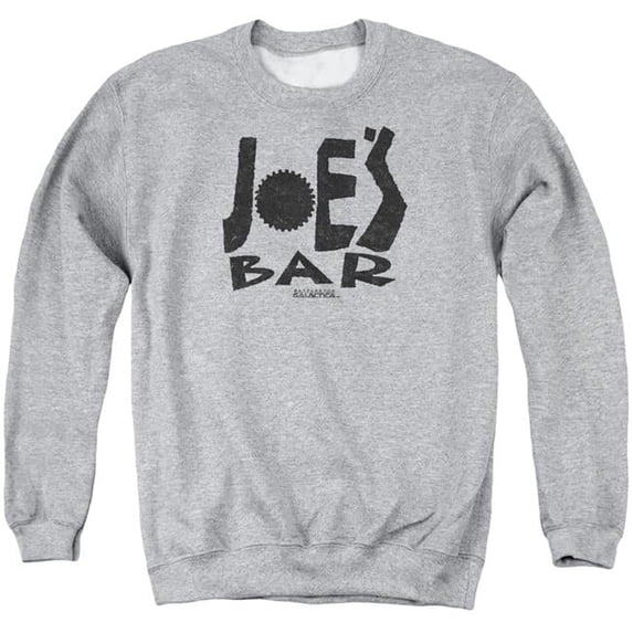 Trevco BSG273-AS-2 BSG & Joes Bar Logo Adult Crewneck Sweatshirt, Athletic Heather - Medium