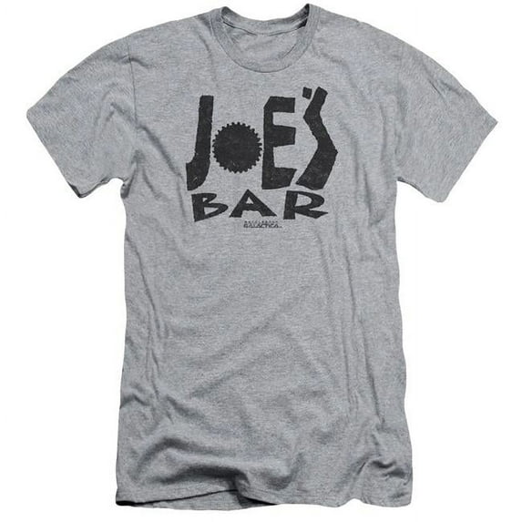 Trevco BSG & Joes Bar Logo Adult Slim Fit Cotton Short Sleeve 30-1 T-Shirt, Athletic Heather - 2X